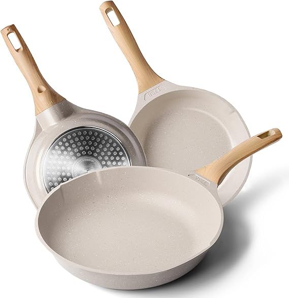 Nonstick Frying Pan Set - Granite Skillet Set, Induction Pans for Cooking Omelette Pan Non-Stick ... | Amazon (US)
