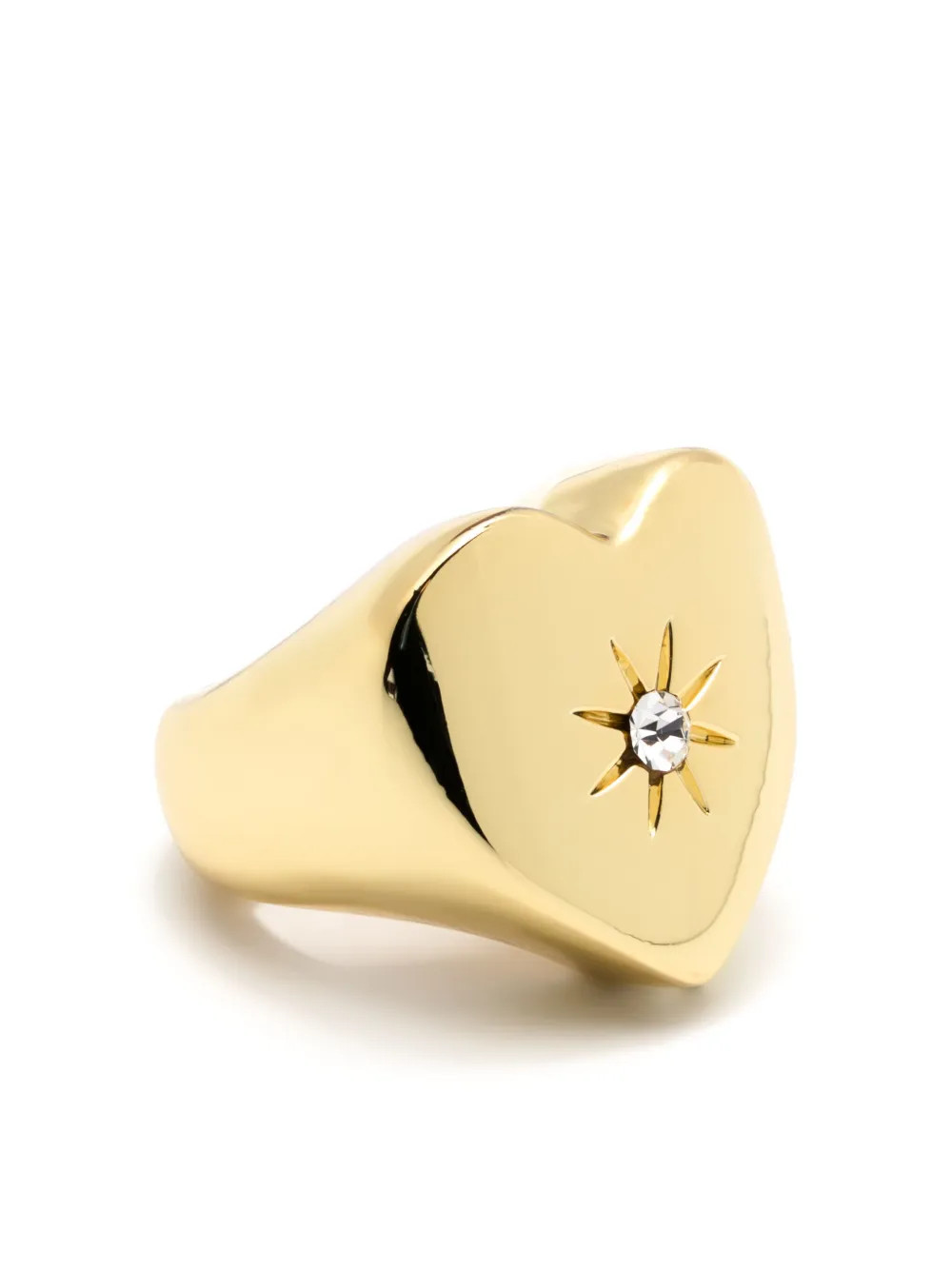 Bimba y Lola glass-crystal-embellished Heart Ring - Farfetch | Farfetch Global