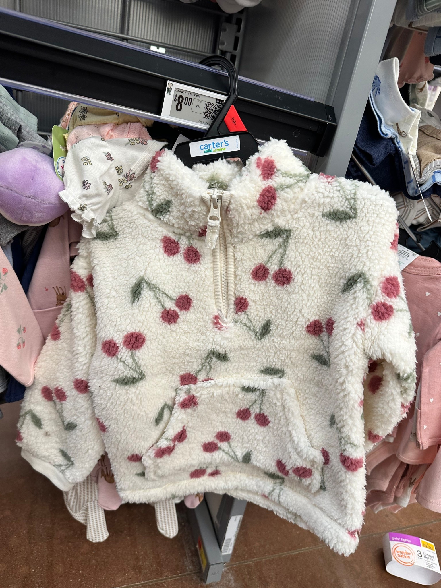 Cherries fleece zip up sweater Carter's Child of Mine Toddler Girl Outfit Set

#LTKKids