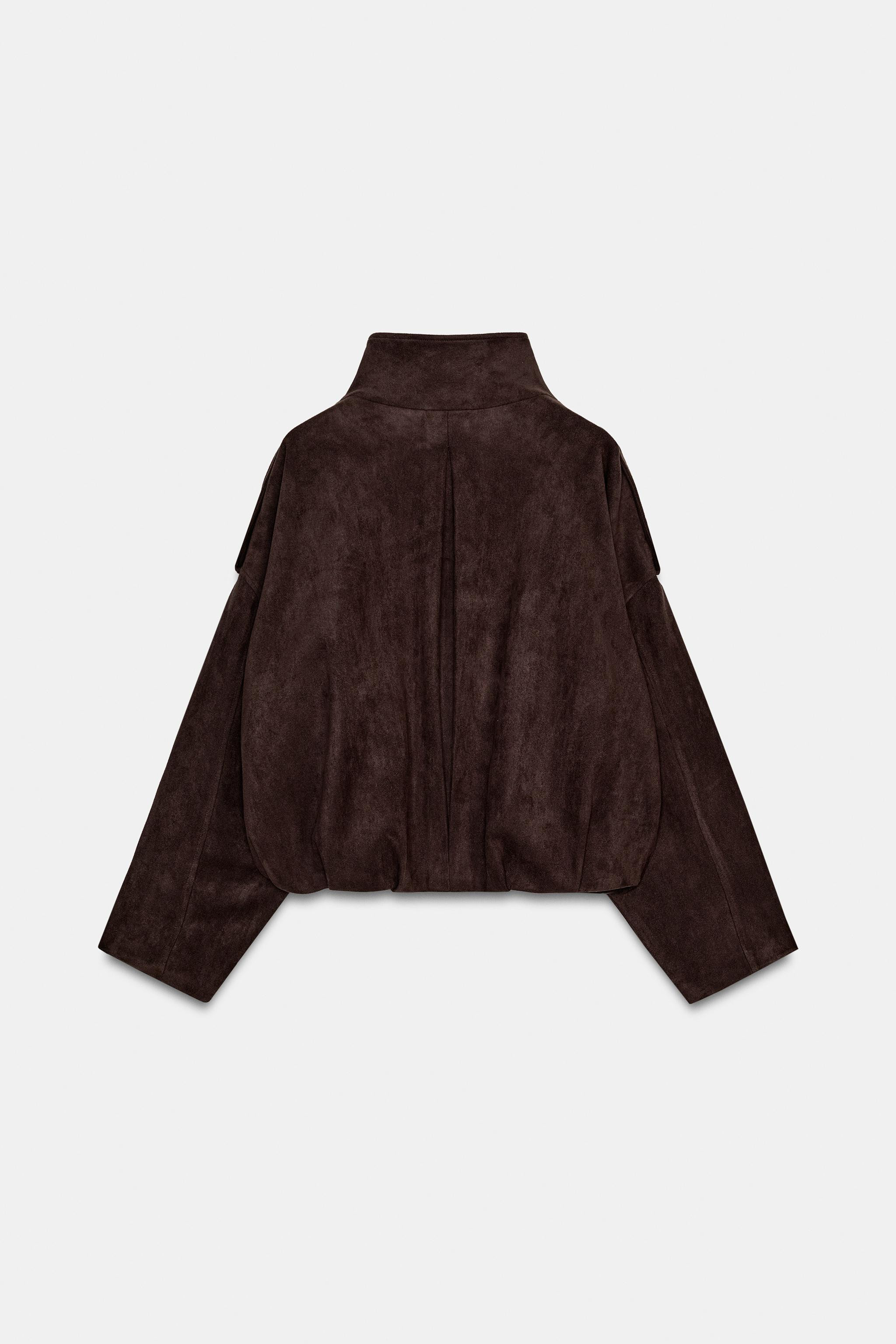FAUX SUEDE JACKET WITH SHOULDER TABS | Zara US