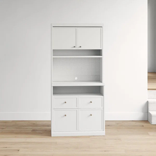 Teannan 31.85'' x 17.55'' Crafting Storage Cabinet with Sewing Machine Platform | Wayfair North America