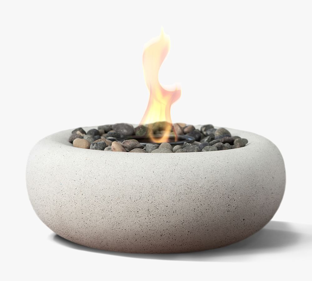 Terraflame Zen Indoor/Outdoor Firebowl, 11&amp;quot;diam., Pewter | Pottery Barn (US)