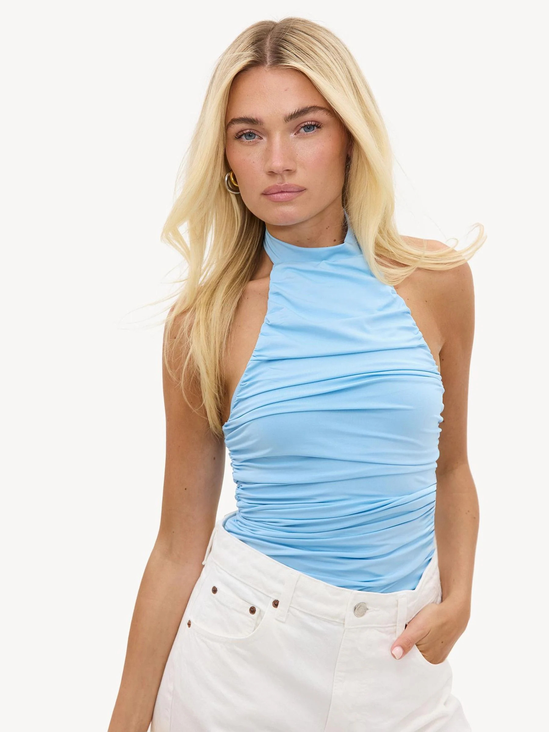 LOAVIES LOAVIES Blue Poetic Paradise Halter Top | Next US