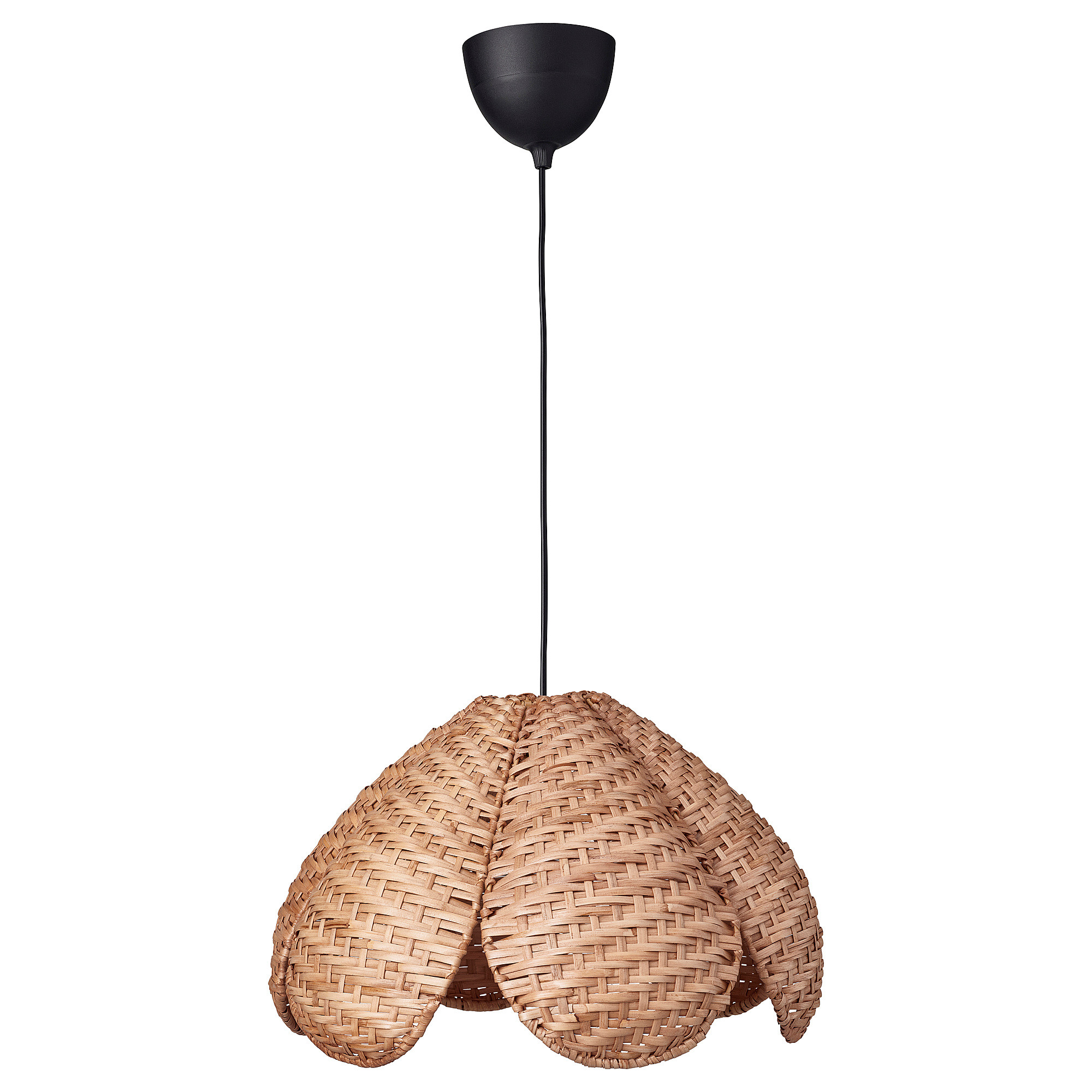 SANDKORN / HAVSDJUP pendant lamp, handmade rattan/black, 173/4"  - IKEA | IKEA US