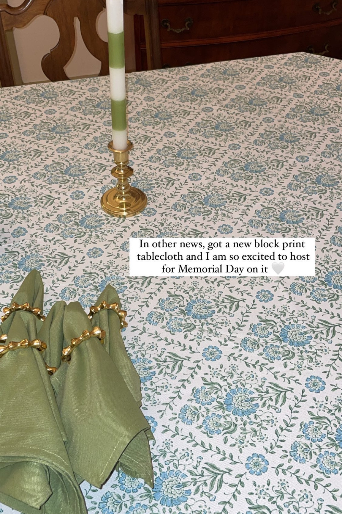 Block Print Tablecloth for the Summer! 🤍

#LTKHome #LTKFindsUnder50 #LTKSaleAlert