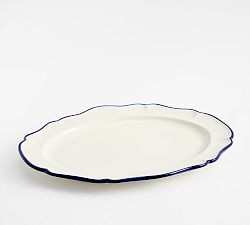 Heirloom Stoneware Oval Serving Platter | Pottery Barn (US)