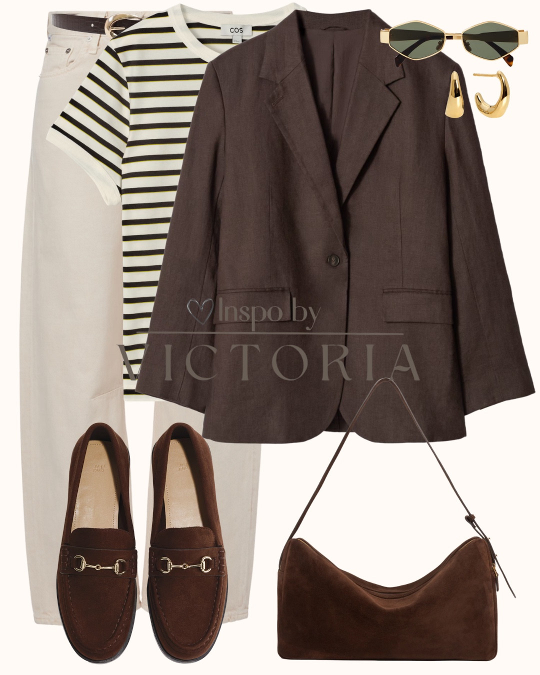 Brown is the new black🤎

A tailored chocolate blazer over a classic striped tee + crisp cream denim = timeless with a modern twist. Finished with suede loafers, sculptural gold hoops, and a rich espresso shoulder bag for that polished, Parisian-inspired feel.

Easy, elevated, and perfect for workdays, lunch dates, or weekend wandering.🥰

#LTKStyle #NeutralEdit #ClassicWithATwist #EverydayOutfit #CapsuleCloset

#LTKdayinmylife #LTKootd #LTKWorkwear