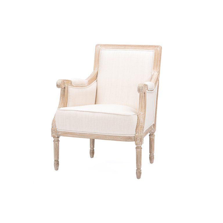 Baxton Studio Chavanon Club Chair, Beige | Walmart (US)