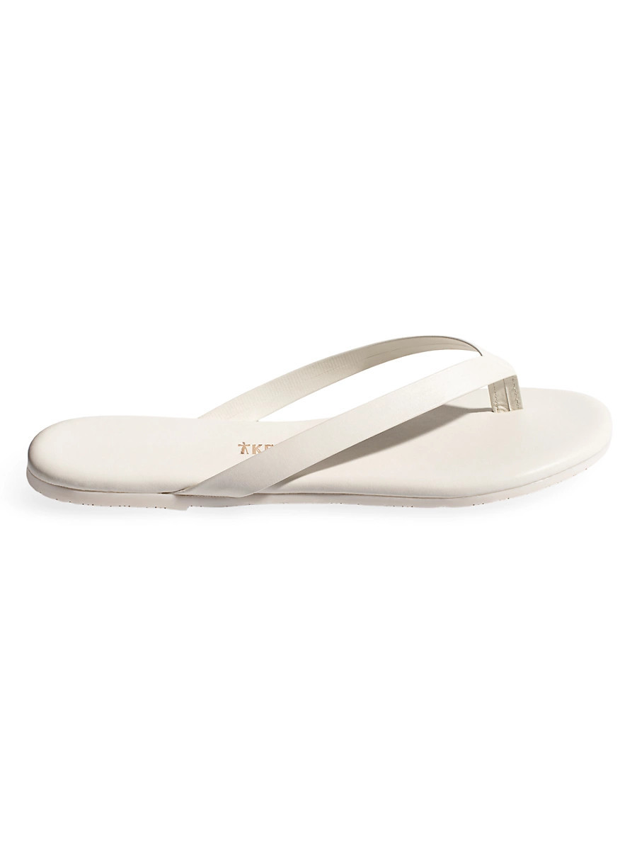 Women's The Boyfriend Leather Sandals - Cream - Size 9 | Saks Fifth Avenue
