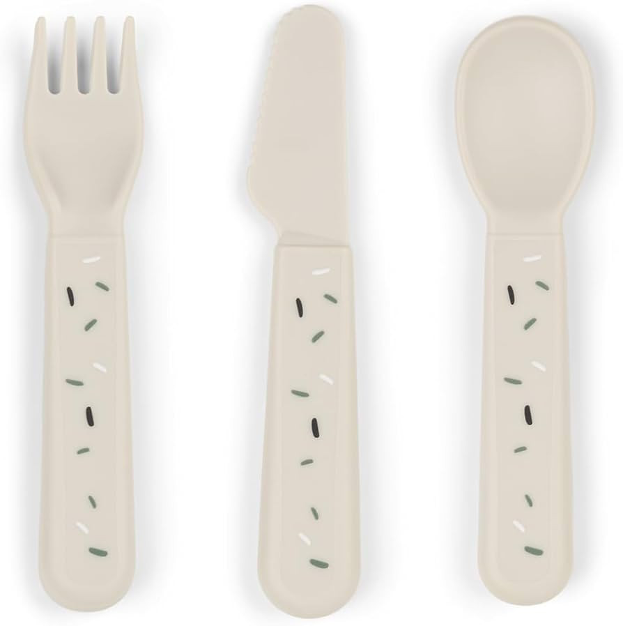 Done by Deer Foodie Cutlery Set Happy dots Sand - 100% Food Grade PP - Easy-to-Clean - Perfect fo... | Amazon (US)