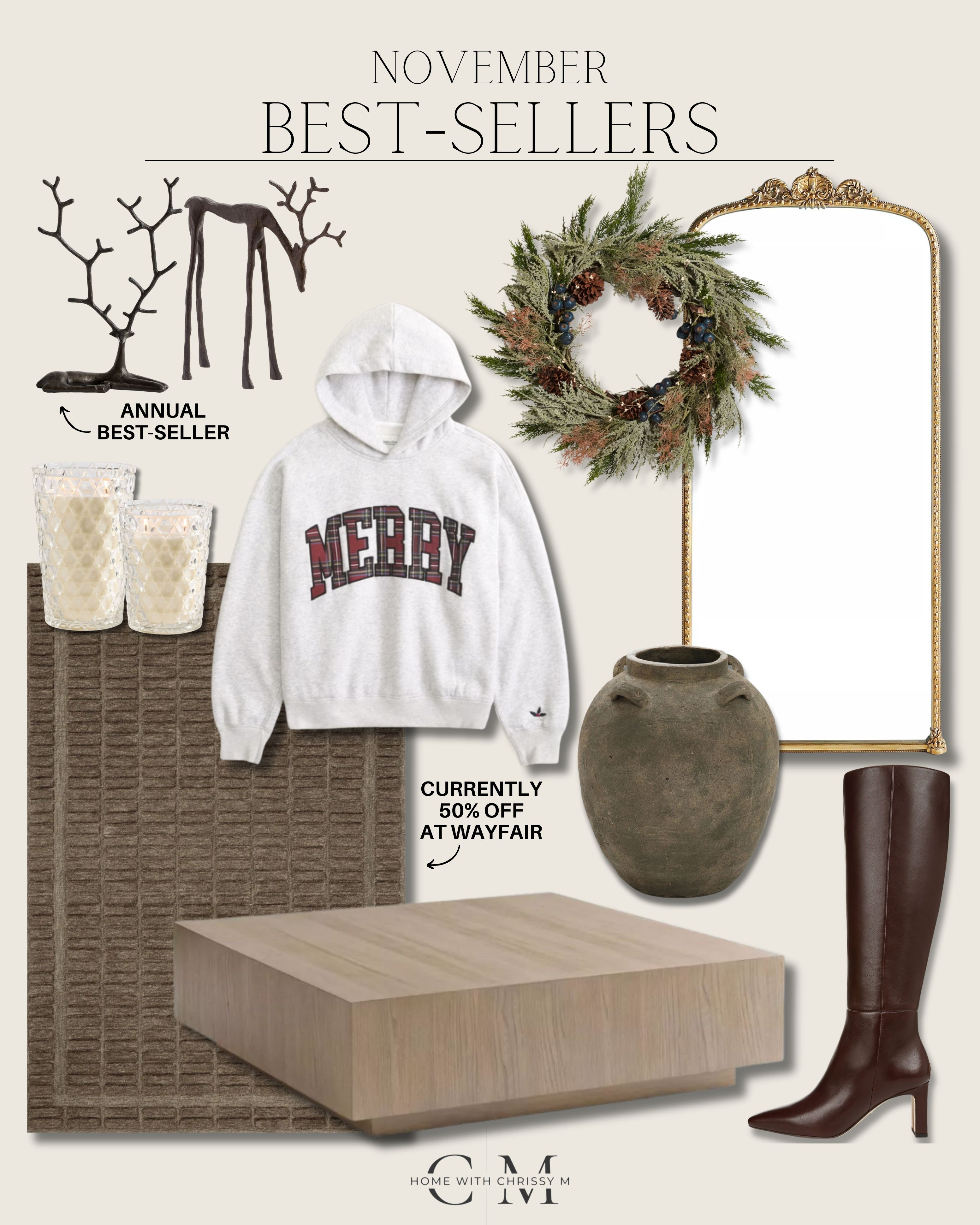 November Best Sellers!
Pottery Barn Reindeer / Primrose Mirror / Abercrombie / Wayfair / Anthropologie / Holiday Decor / Holiday Outfits / Winter Outfits / Winter Greenery /  

 

#LTKHoliday #LTKSeasonal #LTKHome