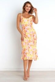 Shelby Dress - Orange Floral Dress- Spring fashion | Petal & Pup (US)