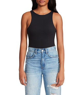 Nico Knit Crew Neck Sleeveless Bodysuit | Dillard's