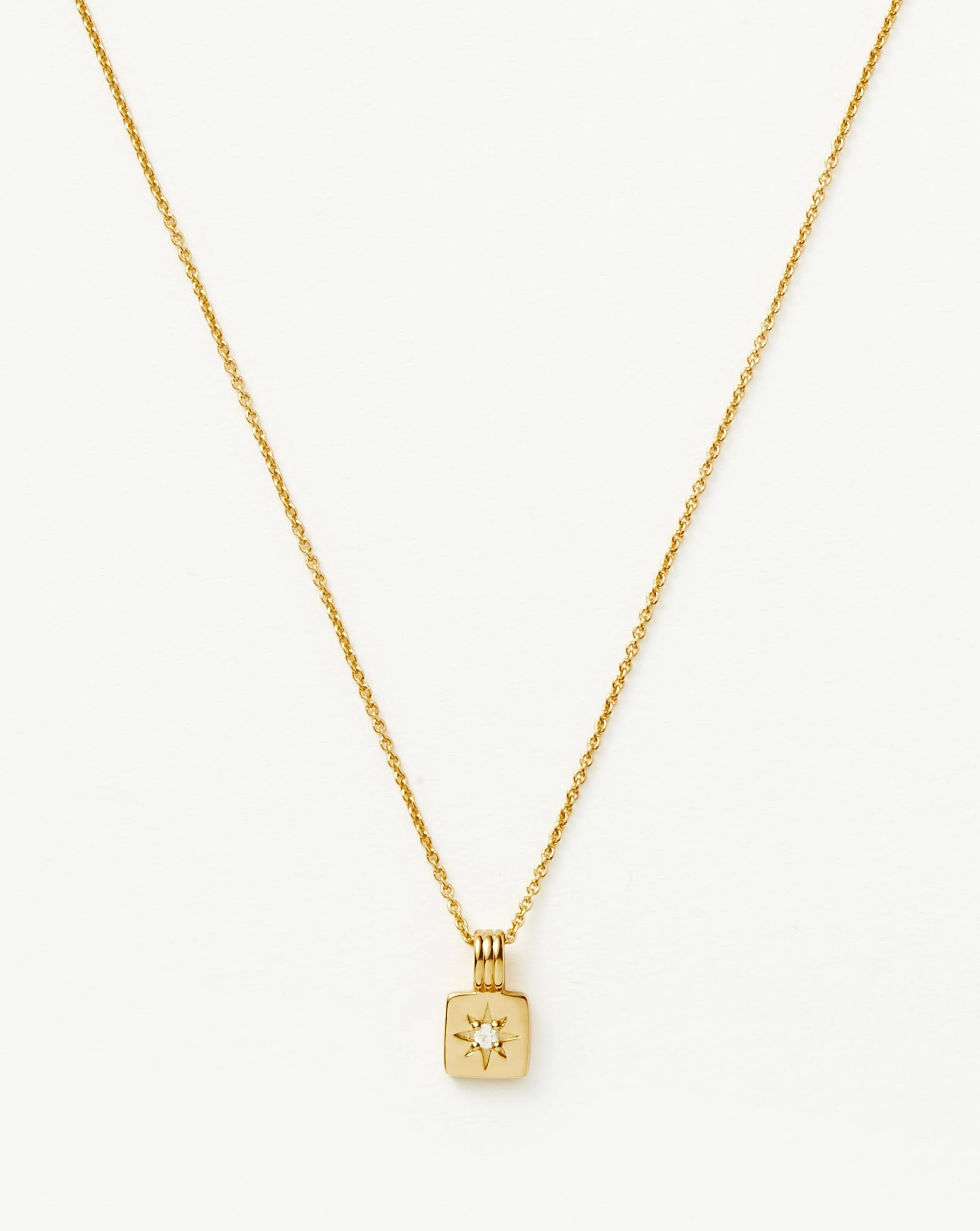 Engravable Star Ridge Pendant Necklace | 18ct Gold Plated Vermeil Necklaces | Missoma UK