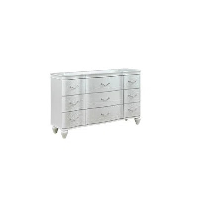 Landmark Traditional Style 9-Drawer Dresser With Metal Drawer Pulls Made With Wood In Silver(INCLUDES DRESSER ONLY) Same As B009P235325 (CA Inventory) | Wayfair North America