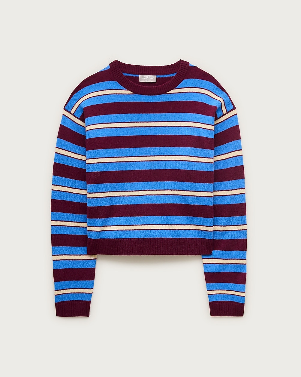 Perfect cashmere crewneck sweater in stripe | J. Crew US