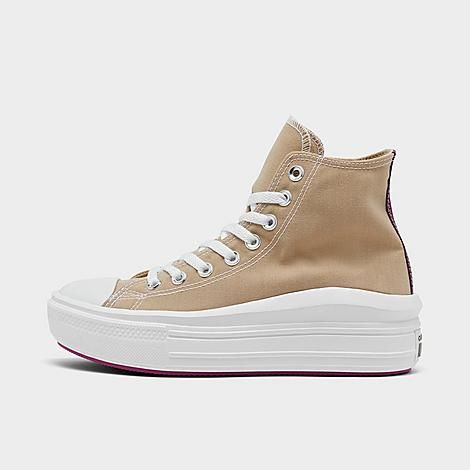 Women's Chuck Taylor All Star Move Platform High Top Casual Shoes in Pink Size 8.0 Leather/Canvas/La | JD Sports (US)