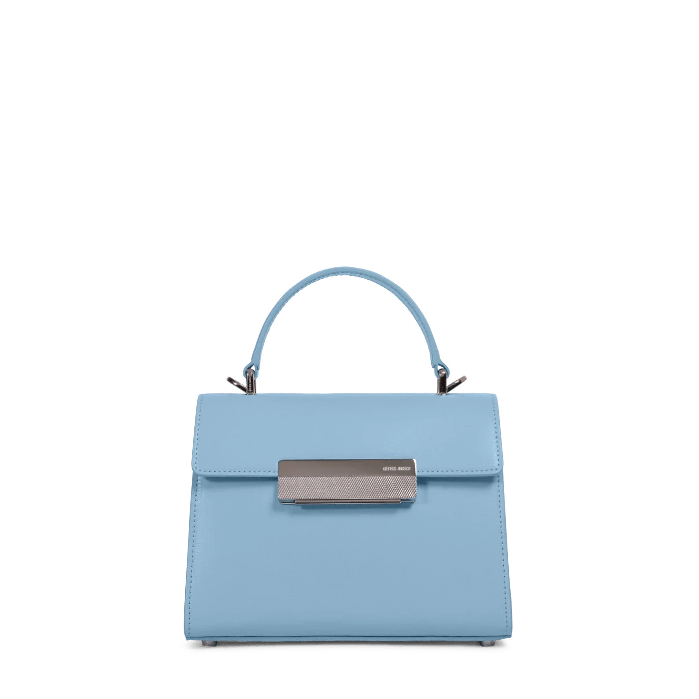 Mini Capucine Silver Edition - Light Blue Box Leather | ATELIERS AUGUSTE
