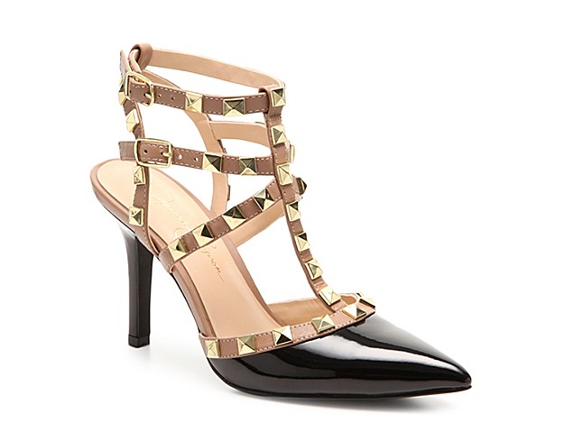 Jessica Simpson Dameera Pump - Women's - Black Faux Patent Leather | DSW
