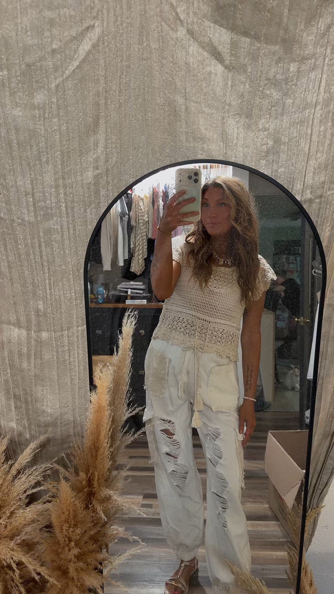 vacation outfits beach vibes 

Current outfit formula: crochet textures + beachy jewelry + comfy pants + sandals 🤍🌊

Effortless but still feels put together = my favorite kind of outfit lately ✨
Everything linked on my LTK 🔗

#LTKStyle #LTKSummer #CoastalStyle #BohoOutfit #NeutralStyle