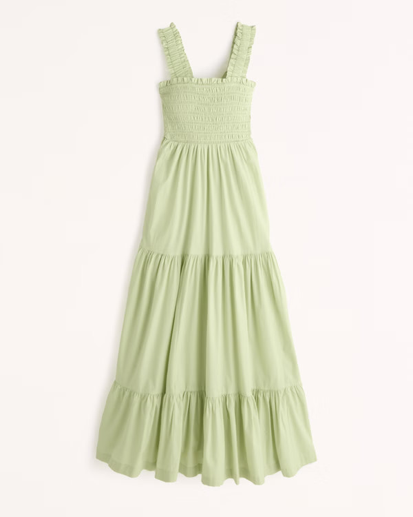 Women's Smocked Bodice Easy Maxi Dress | Women's Dresses & Jumpsuits | Abercrombie.com | Abercrombie & Fitch (US)