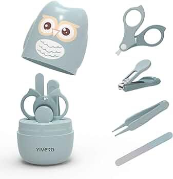 YIVEKO Baby Nail Kit, 4-in-1 Baby Nail Care Set with Cute Case, Baby Nail Clipper, Scissor, Nail ... | Amazon (US)