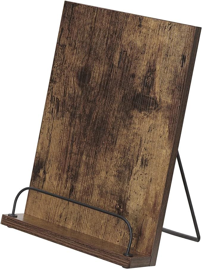 Snughome Cookbook Stand, Rustic Wood Adjustable Cookbook Stand Holder for Kitchen Counter, Recipe... | Amazon (US)