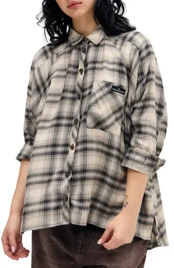 BDG Urban Outfitters Brendan Check Oversize Button-Up Shirt in Green Check at Nordstrom Rack, Size Medium | Nordstrom Rack