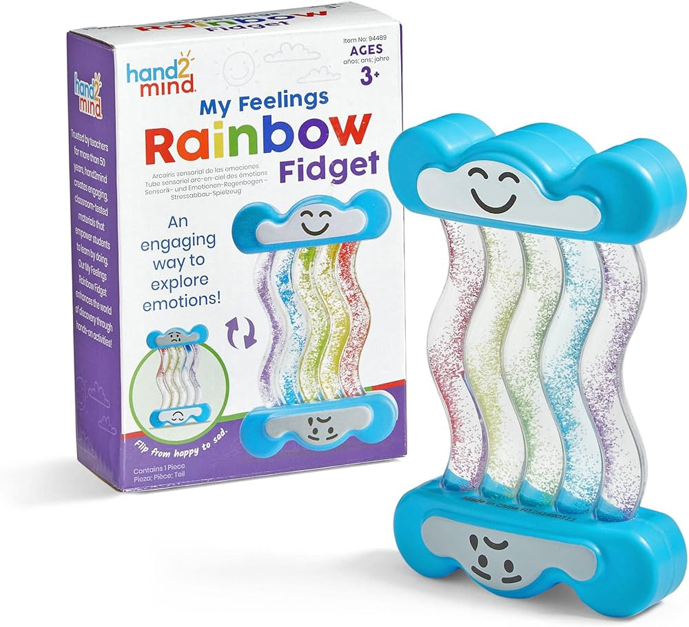 hand2mind My Feelings Rainbow Fidget Tube, Visual Sensory Toys, Play Therapy Toys, Comfort Items ... | Amazon (US)