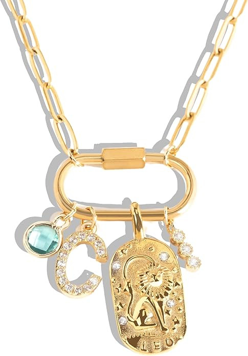 MignonandMignon Gold Charm Necklace for Women, Personalized Gift for Her, Birthday Gift for Mom, ... | Amazon (US)