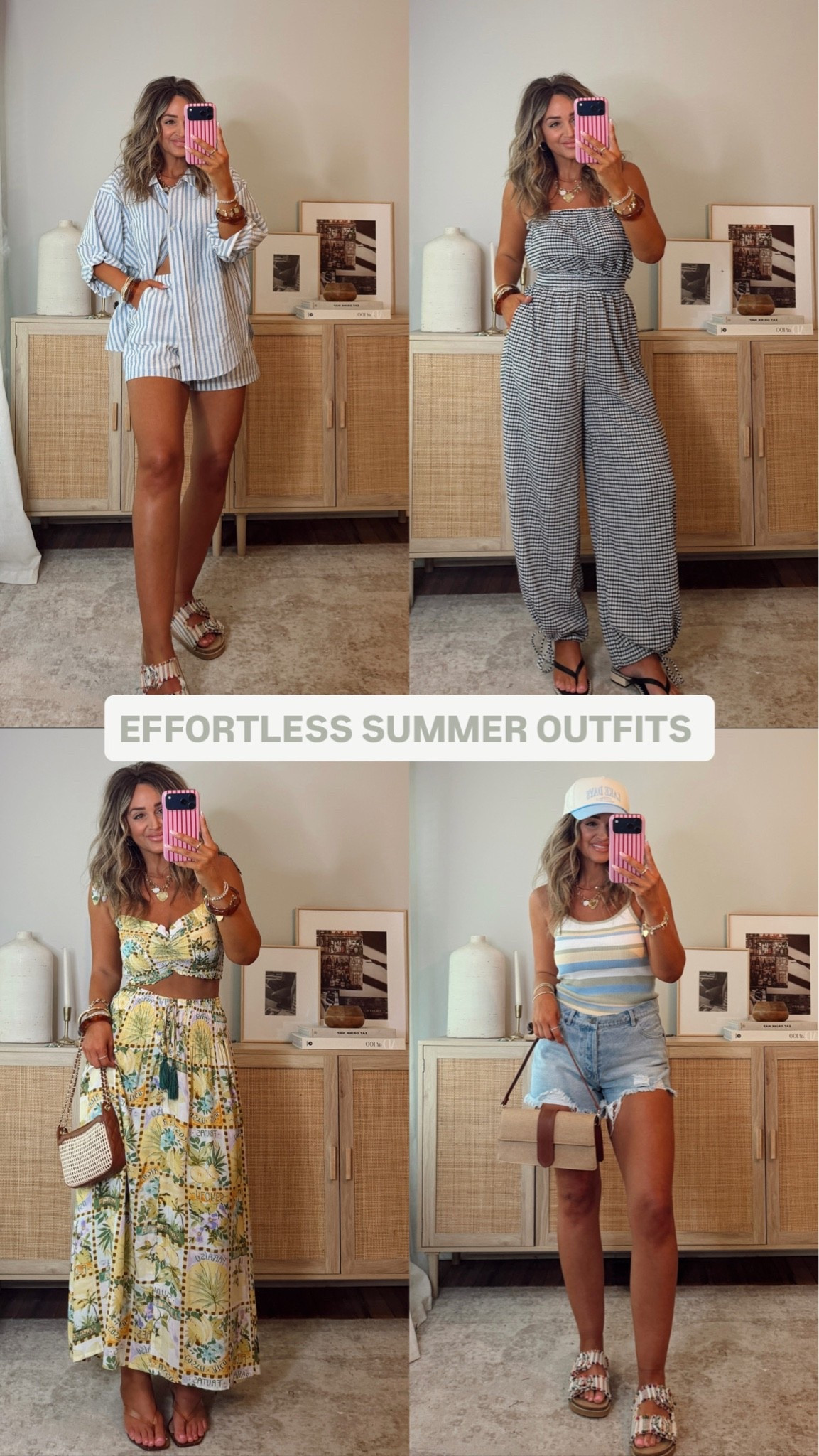 35% off with LEANN35 ✨🤍 outfits for every summer plan! i’m wearing a size S in most tops, size M in the shorts/skirts. size S in the jumpsuit, sized up to a M in the striped button down. summer outfits, beach vacation outfit @VICI

#LTKootd