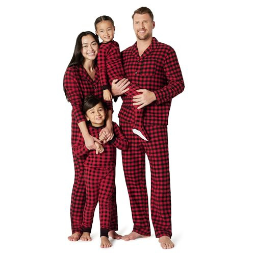 Amazon Essentials Women's Matching Holiday Family Pajama Sets, Classic Buffalo Check, Small | Amazon (US)