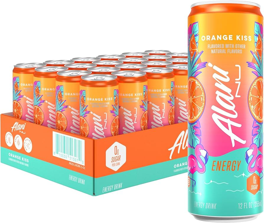 Alani Nu ORANGE KISS Ice Sugar Free, Low Calorie Energy Drinks | 200mg Caffeine | Antioxidants | ... | Amazon (US)