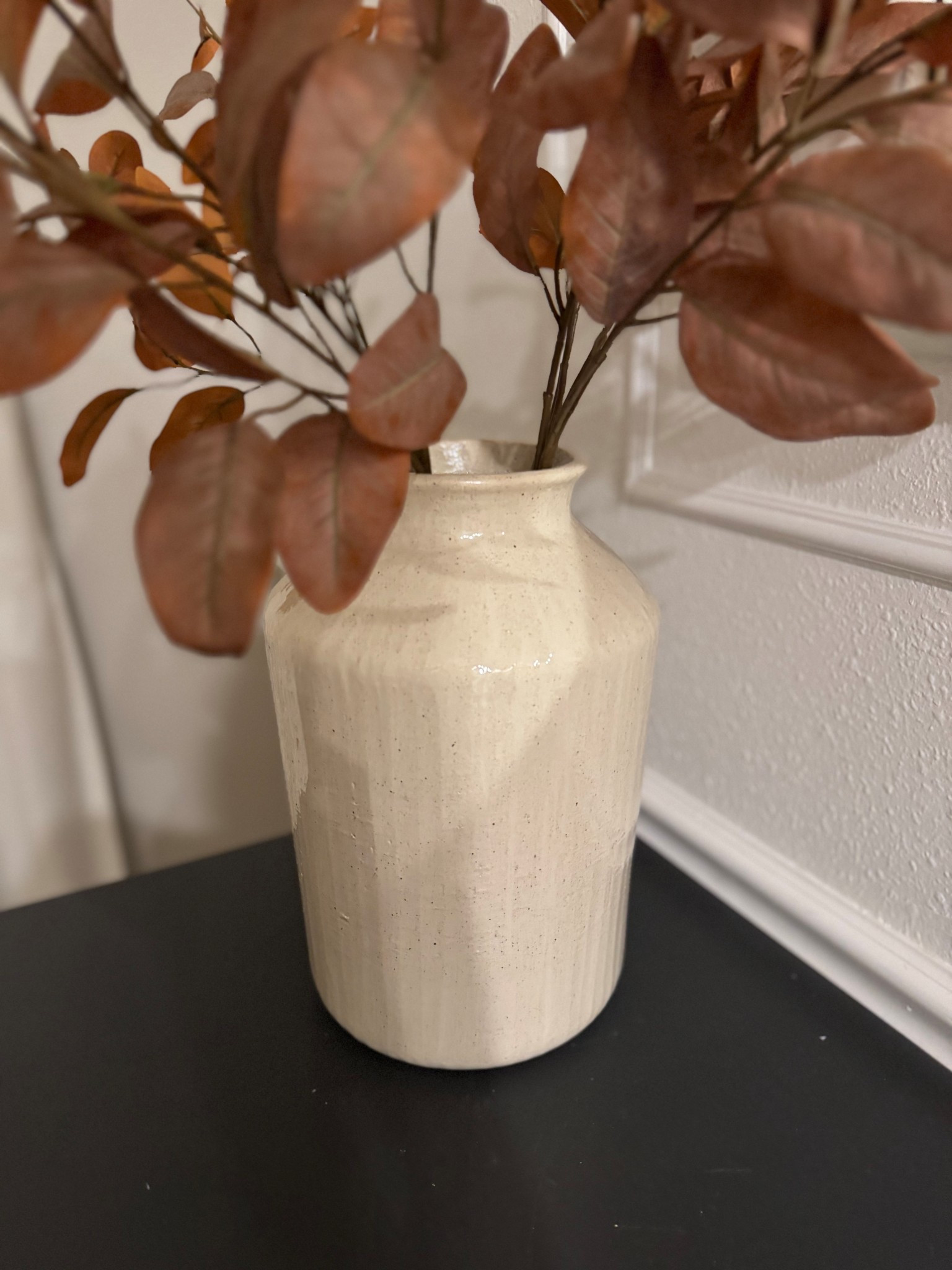 I’ve been on the hunt for a versatile vase I can style year-round, and I finally found the perfect one. It’s a beautiful ceramic piece, and I filled it with four 24” magnolia stems for a timeless look.

#LTKHome