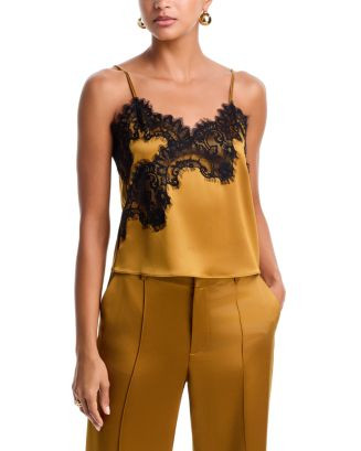 Sael Lace Trim Satin Top | Bloomingdale's (US)