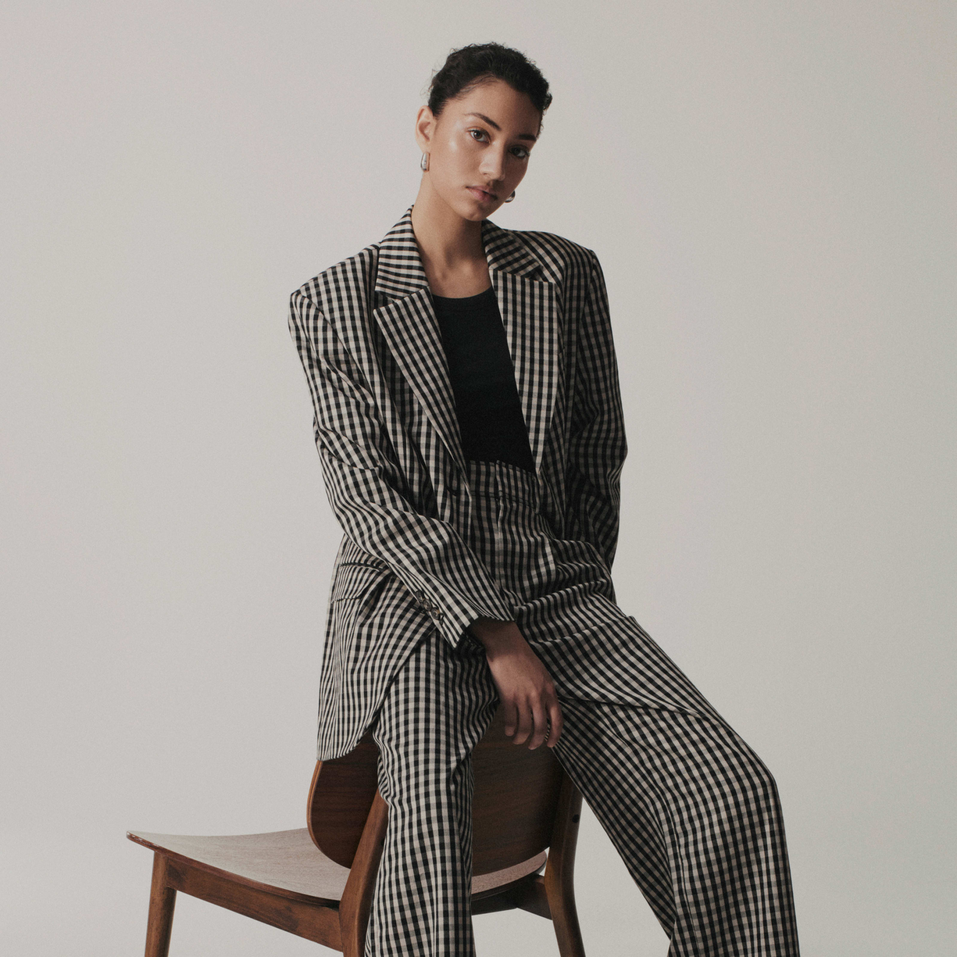 Women's '80s Blazer by Everlane in Khaki/Black, Size 16 | Everlane