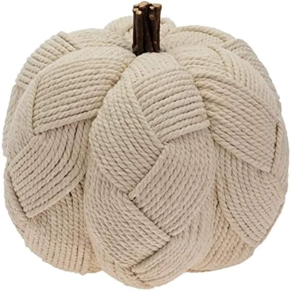 Pumpkin Décor Autumn & Fall Decorations, Large, Woven Cream | Wayfair North America