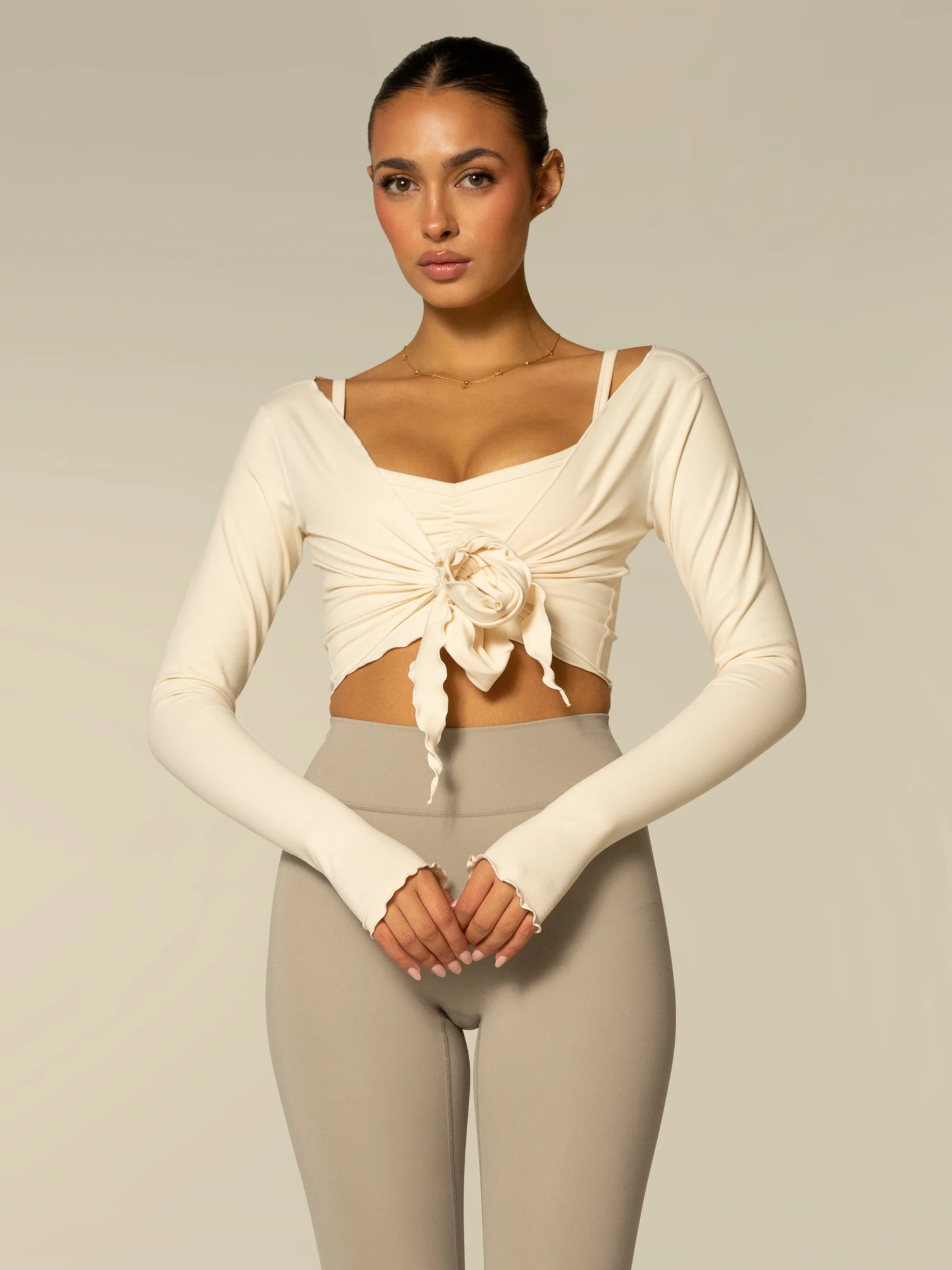 The Wrap Top / Crème | 437
