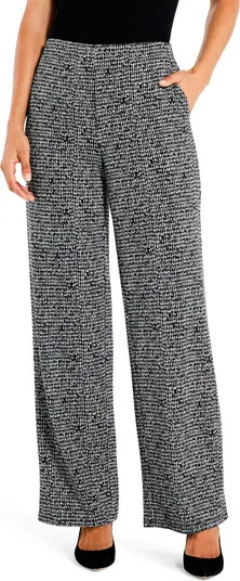 Tweed Wide Leg Pull-On Pants | Nordstrom
