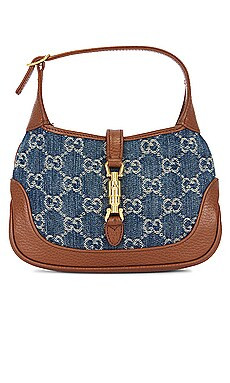 FWRD Renew Gucci Denim Jackie Shoulder Bag in Blue from Revolve.com | Revolve Clothing (Global)