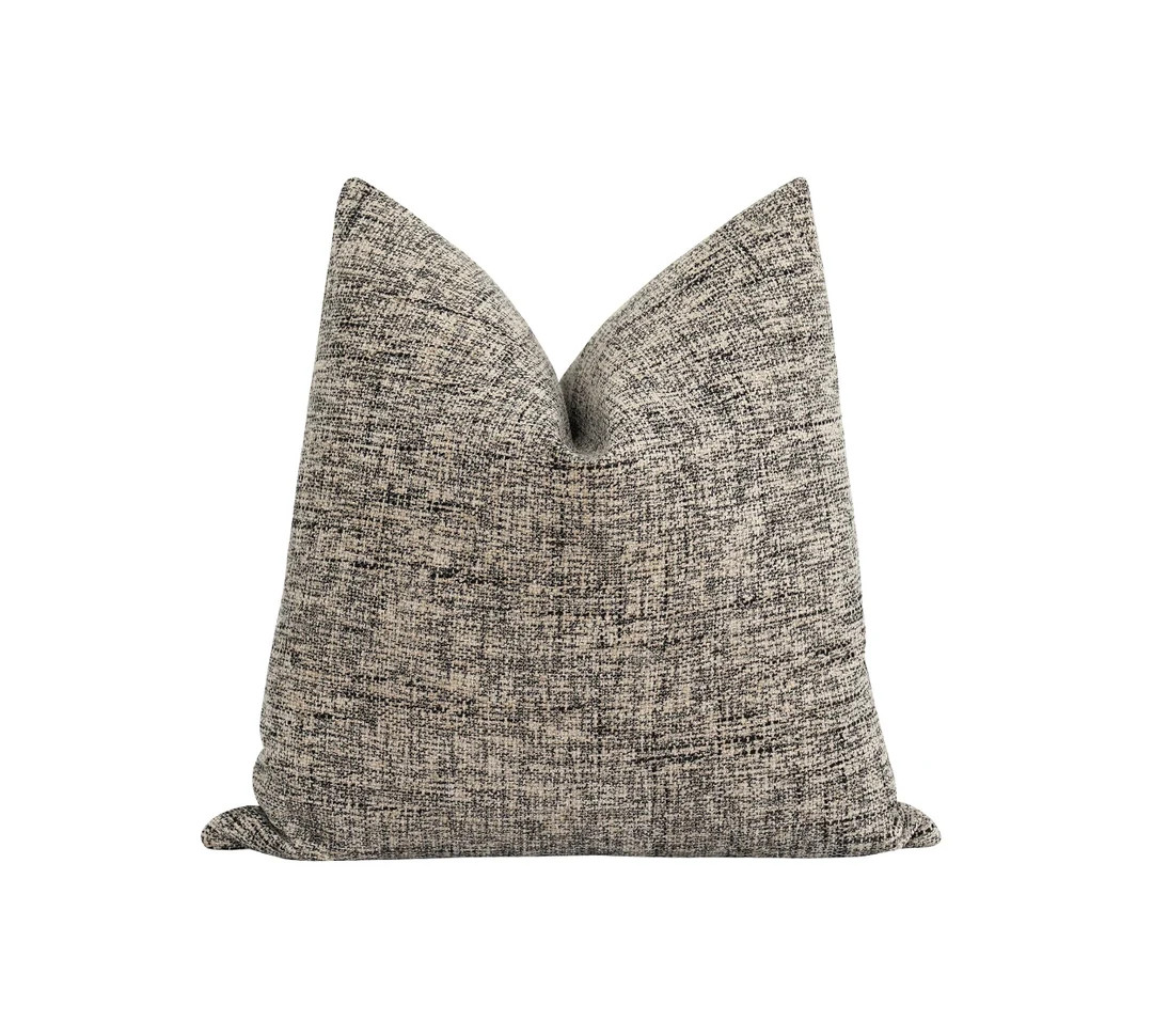 Black and Beige Pillow Cover DOUBLE SIDED Woven Pillow - Etsy | Etsy (US)