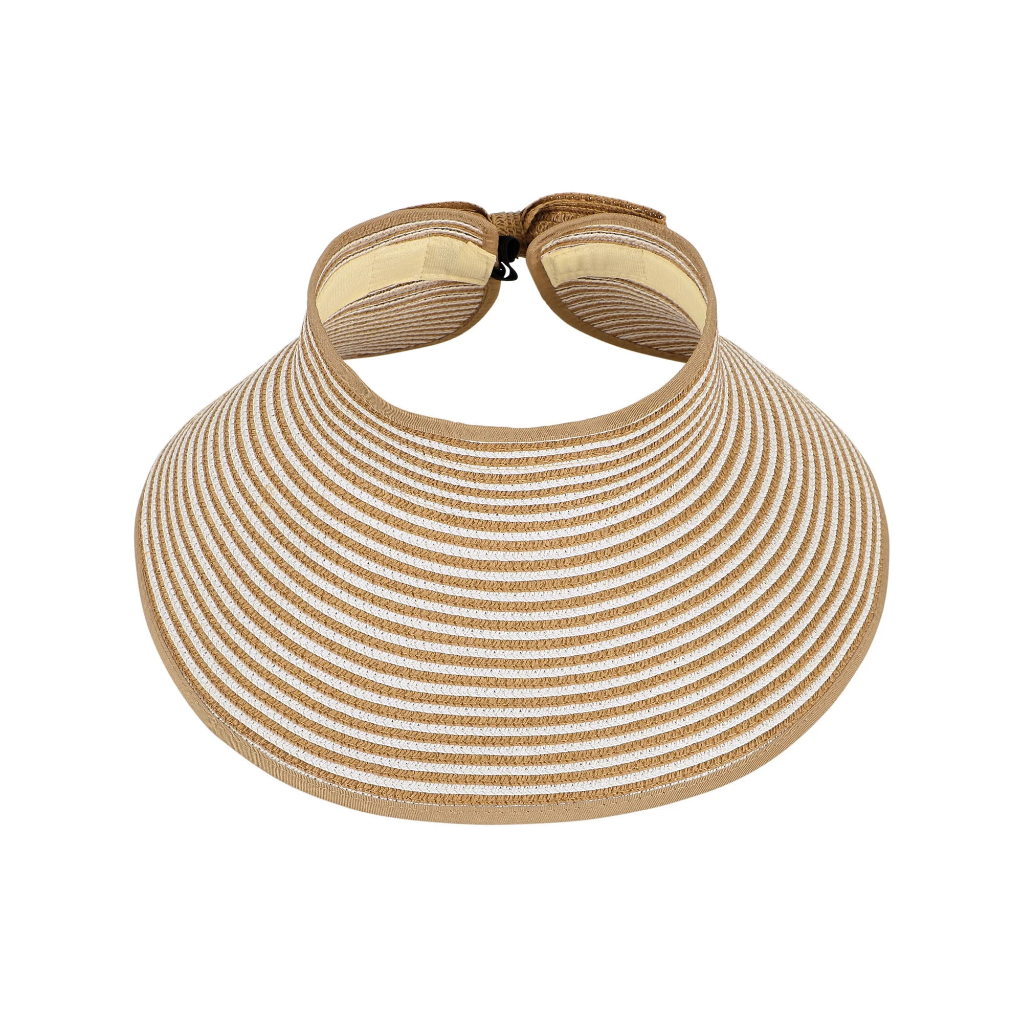 Fashion Women Roll up Wide Brim Sun Visors Adjustable Straw Hat | Walmart (US)