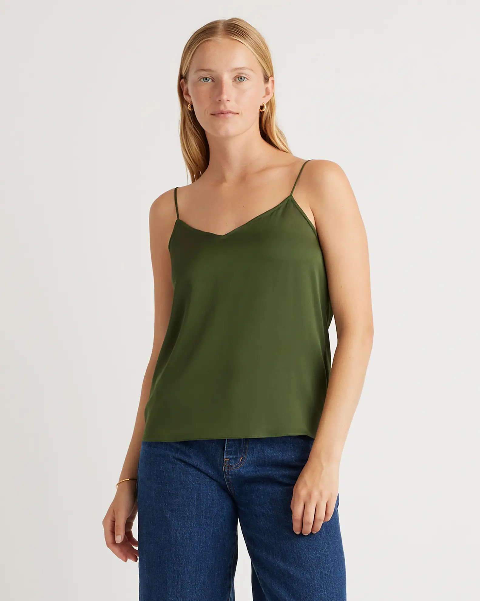 Washable Stretch Silk V-Neck Cami | Quince