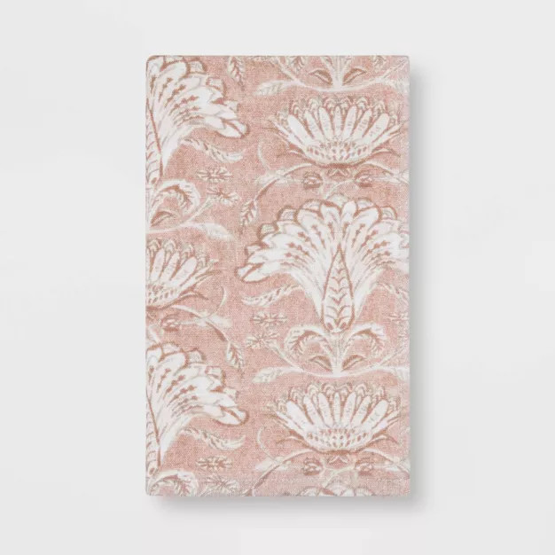 Floral Flat Woven Bath Towel Blush - Threshold™ | Target