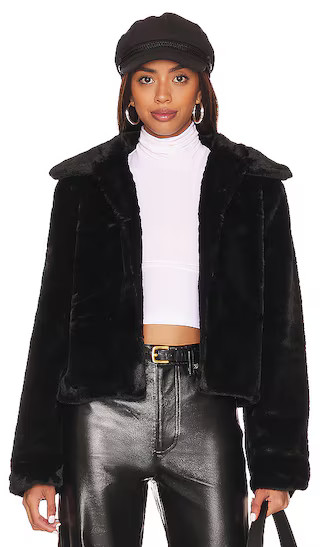 Tianna Faux Fur Jacket in Black | Revolve Clothing (Global)