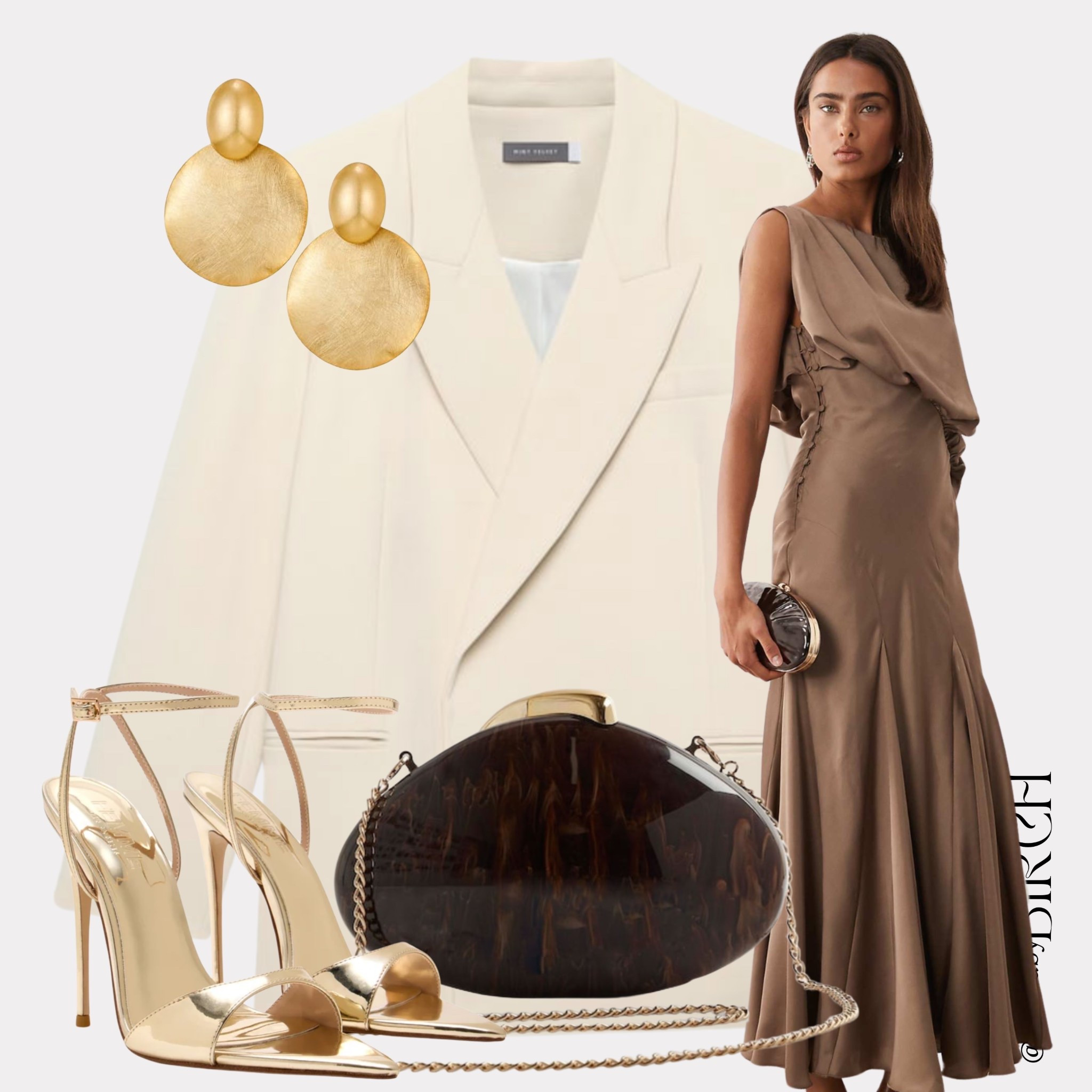 Can we talk about these earrings for a second! Can’t believe they’re off @amazon .

They look so luxurious. Love a bougie bargain and this is peak bougie bargain.

#ootd #weddingguest #outfitinspo #amazonfashion #chicstyle

Tags 🏷️
Mocha satin draped midi dress, cream double breasted blazer, gold metallic strappy heels, tortoiseshell oval clutch bag, gold disc drop earrings

#LTKwedding #LTKsummer #LTKeurope
