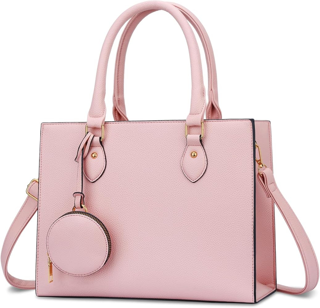 KKXIU Purses and Handbags for Women Vegan Leather Tote Shoulder Bag Ladies Top Handle Satchel wit... | Amazon (US)