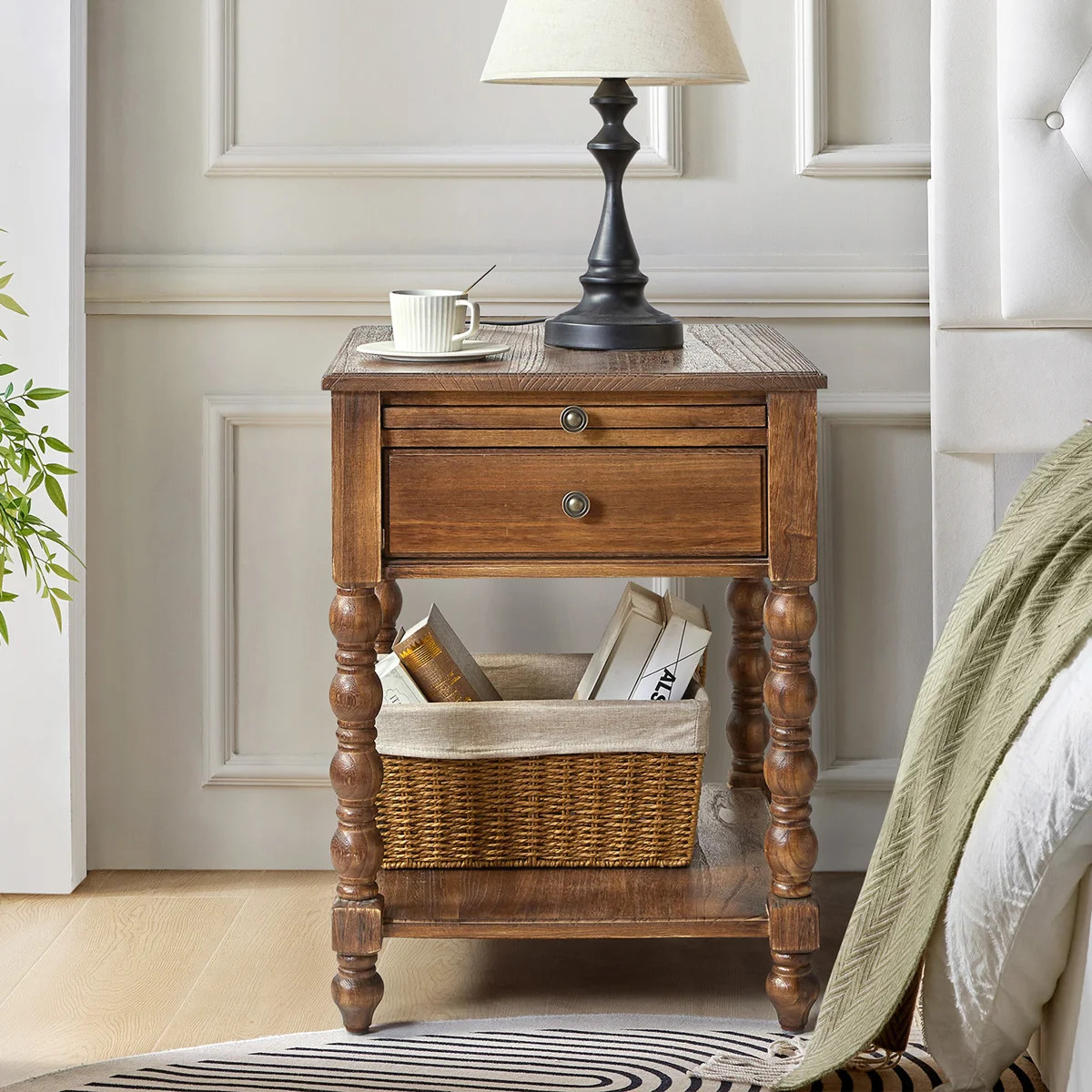 Wimberly 26'' H Solid Wood Rectangular End Table | Wayfair North America