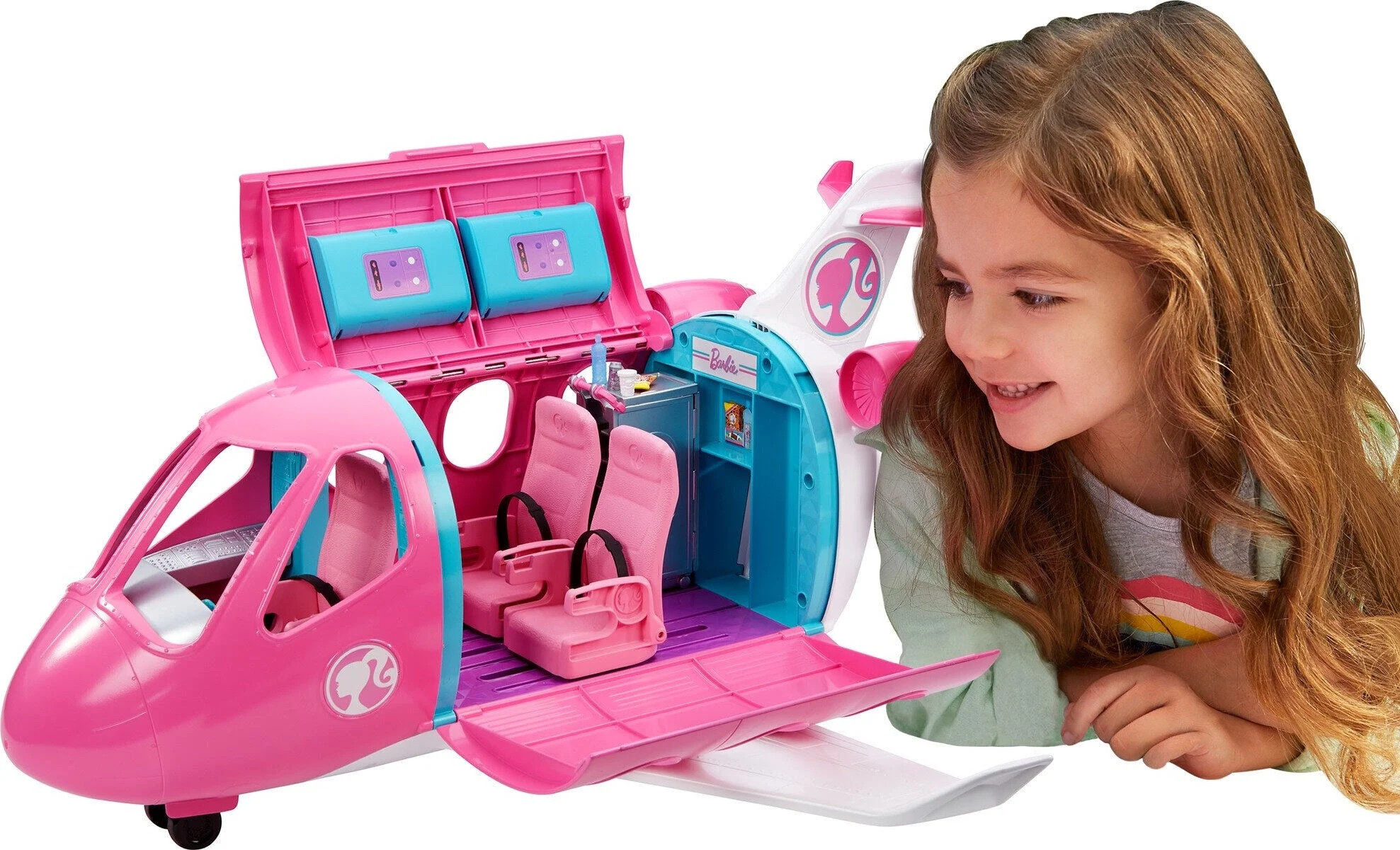 Barbie Dreamplane Airplane Playset with Puppy and Snack Cart, 15+ Accessories | Walmart (US)