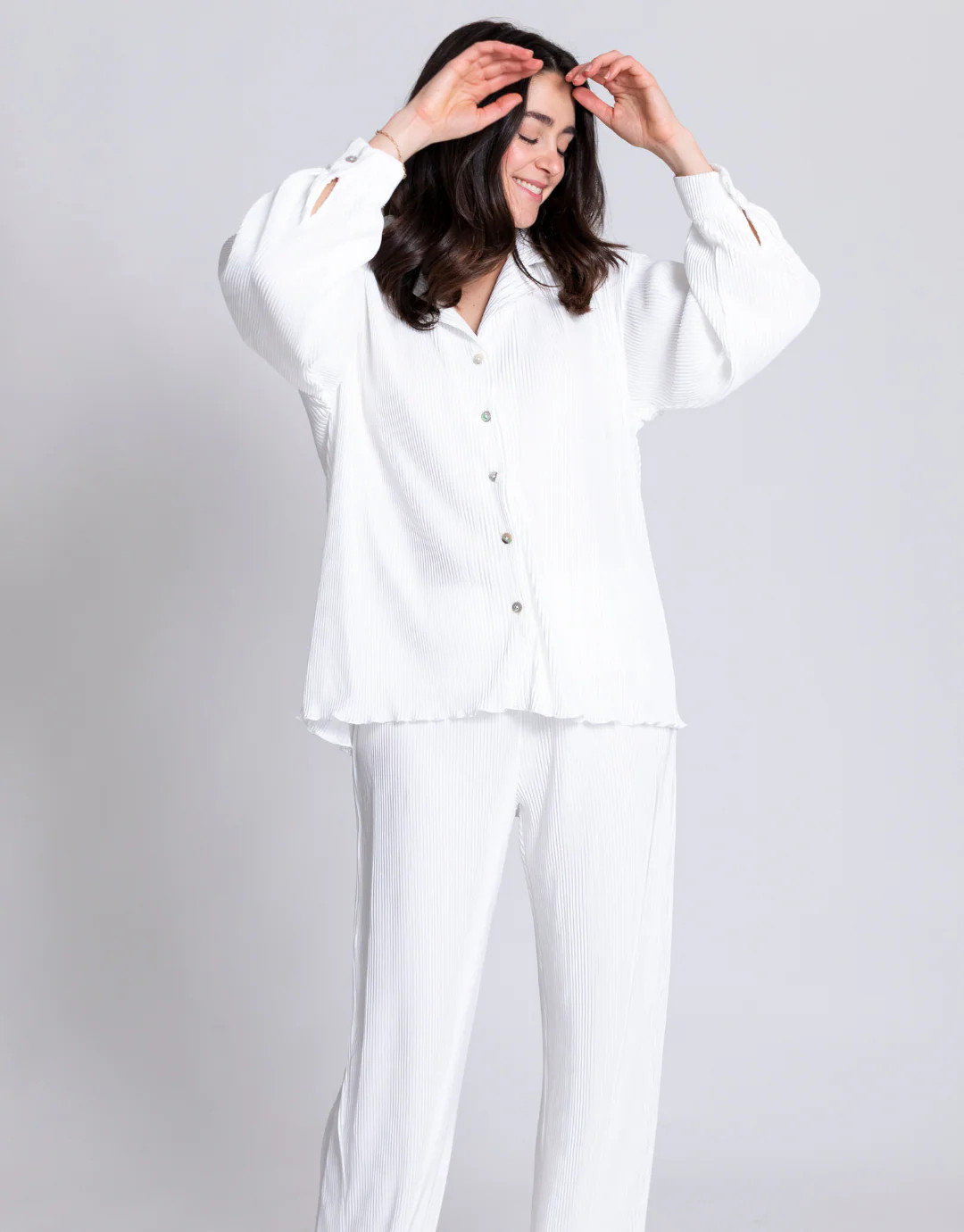 Pleats Please set in Dove | waverles